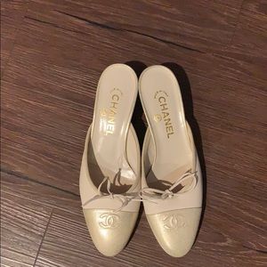 Small heel Chanel shoes